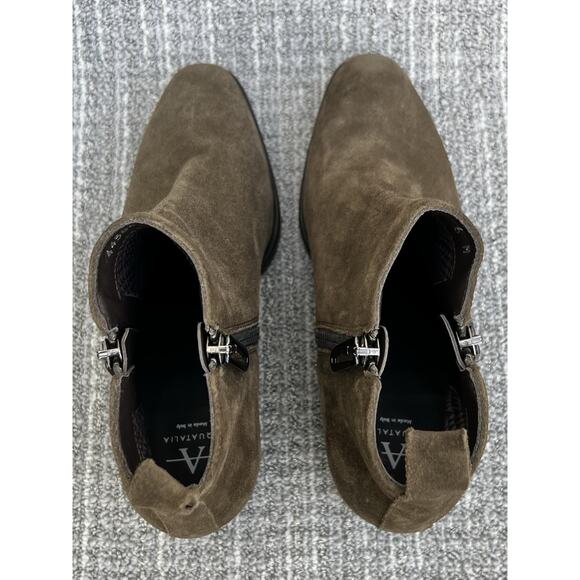 AQUATALIA Fantina Waterproof Suede Ankle Boots Olive Green Women's Size 6 US - Picture 5 of 12